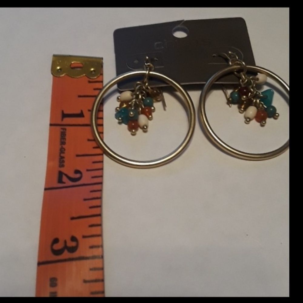 Sleek Multi-Color Cluster Hoop Earrings - Picture 8 of 9